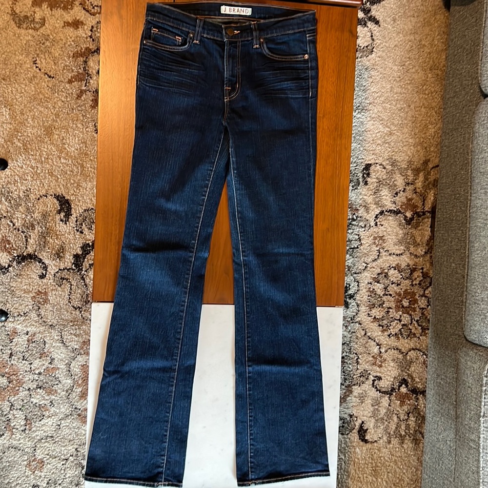 J Brand Bootleg Dark Denim Jeans sz 29 33 1/2 Inseam